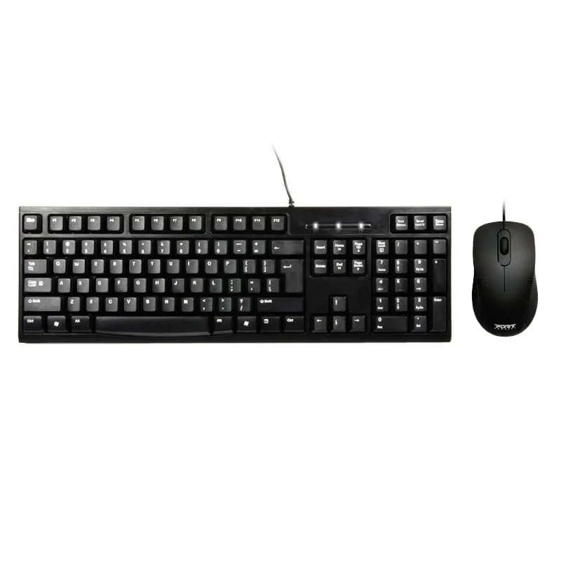 Port Design COMBO Wired Mouse + Keyboard - Black - Image 1