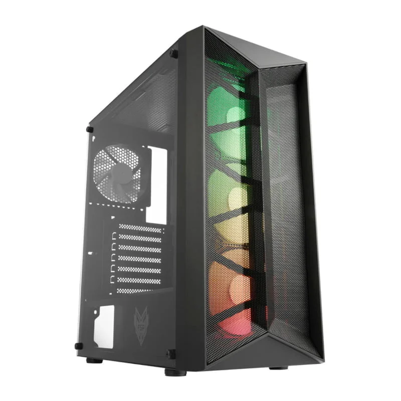 FSP CMT211A ATX Gaming Chassis - Black - Image 1