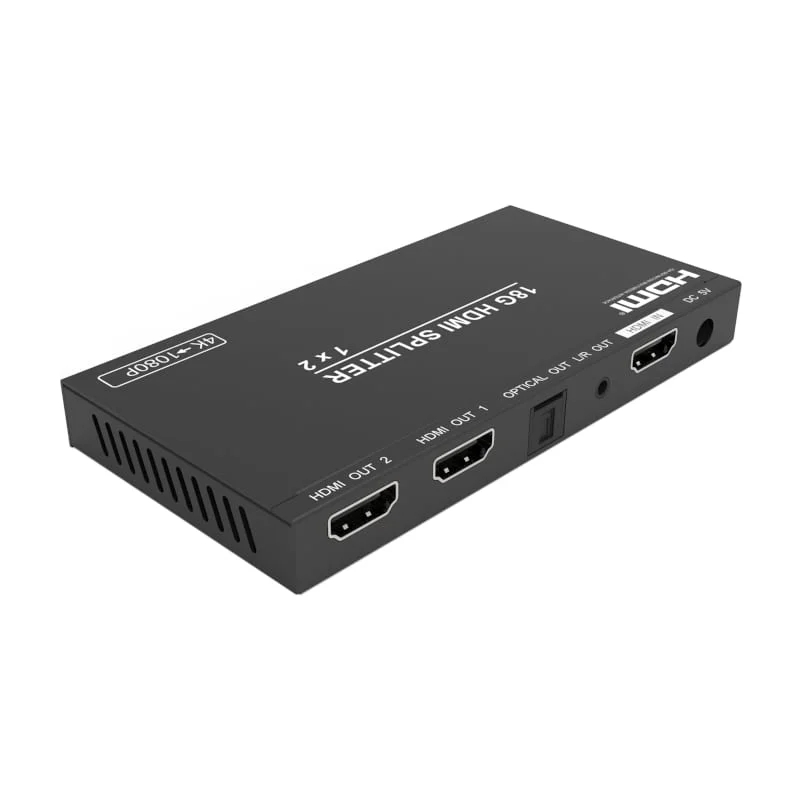 HDCVT 1x2 HDMI 2.0 Splitter with Scaler/Audio Extract EDID HDCP 2.2 - Image 3