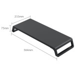 ORICO Wooden Desktop Monitor Stand - Black - Image 4