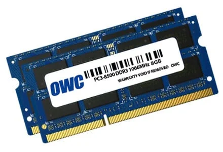 OWC Mac 16GB Kit (2x8GB) 1066Mhz DDR3 SODIMM Memory - Image 1