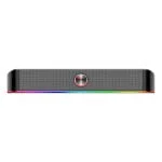 REDRAGON 2.0 Sound Bar ADIEMUS 2 x 3W RGB USB|Aux PC Gaming Speaker - Black - Image 2