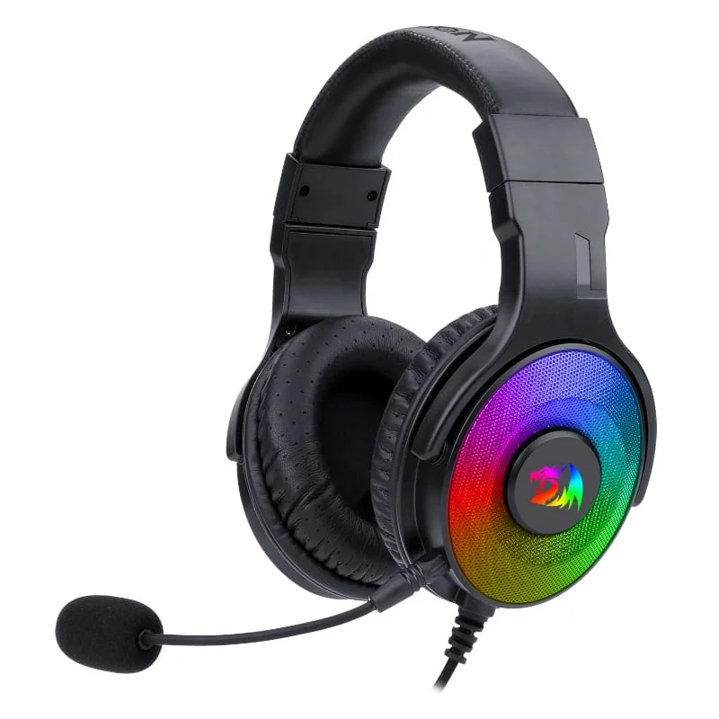REDRAGON Over-Ear PANDORA USB (Power Only)|Aux (Mic and Headset) RGB Gaming Headset - Black - Image 1