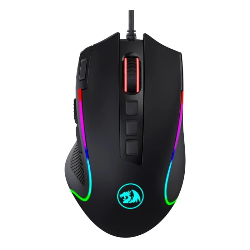REDRAGON PREDATOR 4000DPI RGB Ergo Gaming Mouse - Black - Image 1