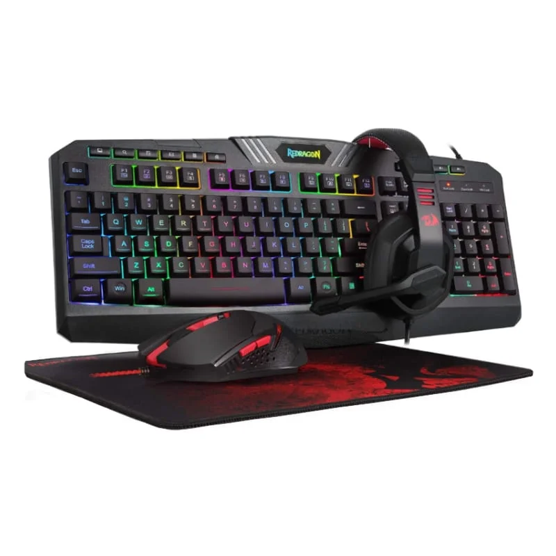 REDRAGON 4IN1 Gaming Combo Mouse|Mouse Pad|Headset|Keyboard - Image 1